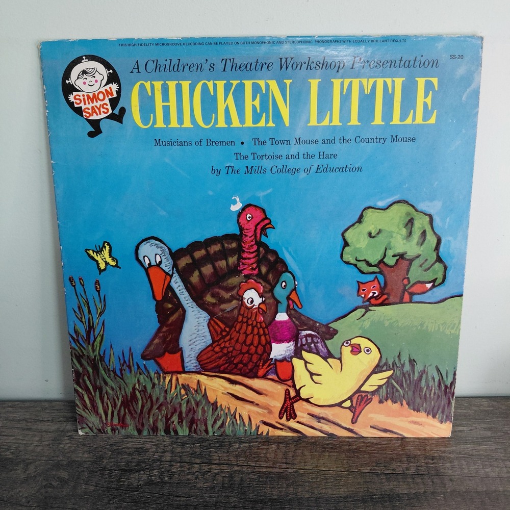 Simon Says Chicken Little Vinyl Record SS-20 Childrens Theatre Workshop Fables